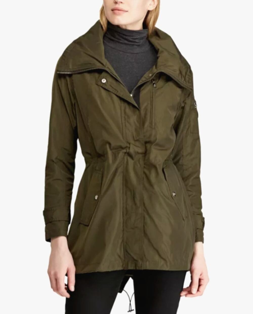 Lauren Ralph Lauren Parka Jacket Coat Lightweight Packable Hooded Green Size XS